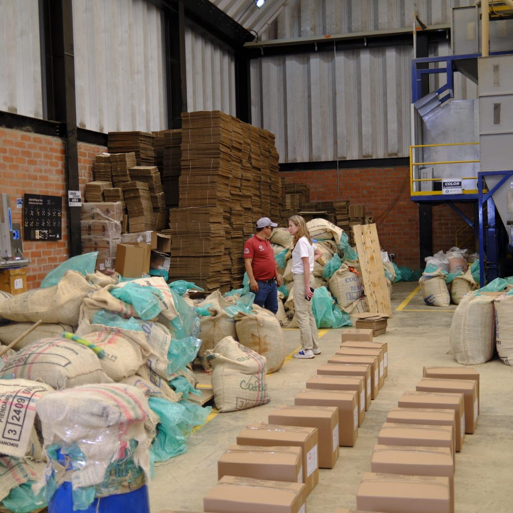 ilse and wilton at the warehouse next to the triage